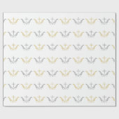 Christelijk kruis met decoraties goud en zilver cadeaupapier (Vlak)