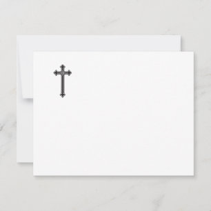 Christelijk kruis notitiekaartje