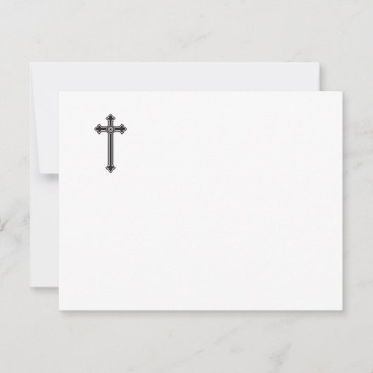 Christelijk kruis notitiekaartje (Voorkant)