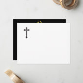 Christelijk kruis notitiekaartje (Voorkant / Achterkant in situ)