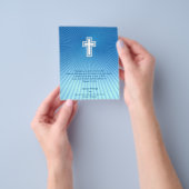Christelijk Kruis op blauwe achtergrond Flyer (Hand)