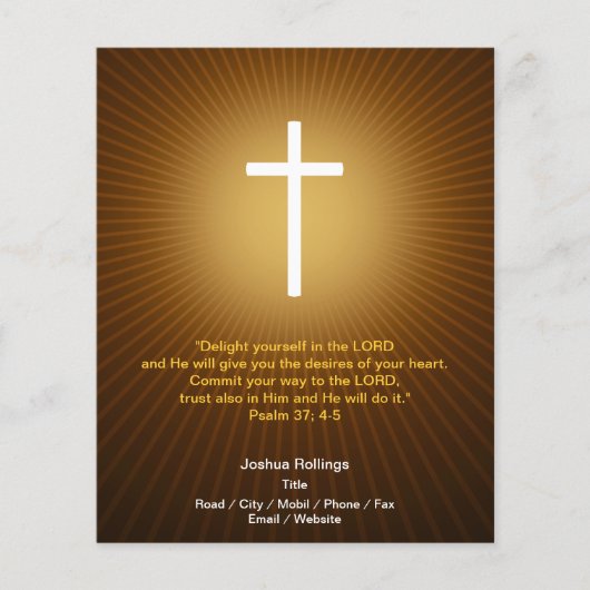 Christelijk Kruis op blauwe achtergrond Flyer (Voorkant)