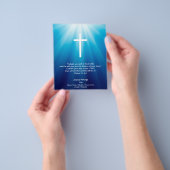 Christelijk Kruis op blauwe achtergrond Flyer (Hand)