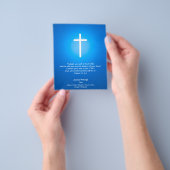 Christelijk Kruis op blauwe achtergrond Flyer (Hand)