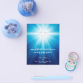 Christelijk Kruis op blauwe achtergrond Flyer (Enkel)