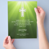 Christelijk Kruis op groene achtergrond Flyer (Hand)
