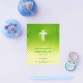 Christelijk Kruis op groene achtergrond Flyer (Enkel)