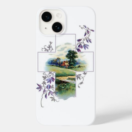 Christelijk kruis op het platteland Case-Mate iPhone case (Achterkant)