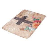 Christelijk Kruis Pasen Jezus Baptist Katholieke L Badmat (Gekanteld)