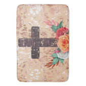 Christelijk Kruis Pasen Jezus Baptist Katholieke L Badmat (Voorkant Verticaal)