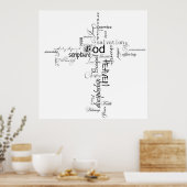 Christelijk kruis poster (Keuken)