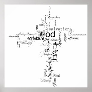 Christelijk kruis poster