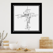 Christelijk kruis poster (Keuken)