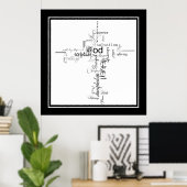 Christelijk kruis poster (Thuiskantoor)