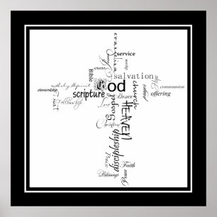 Christelijk kruis poster