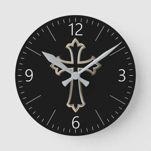 Christelijk kruis ronde klok (Voorkant)