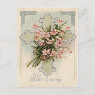 Christelijk Kruis Roze Madeliefje Briefkaart