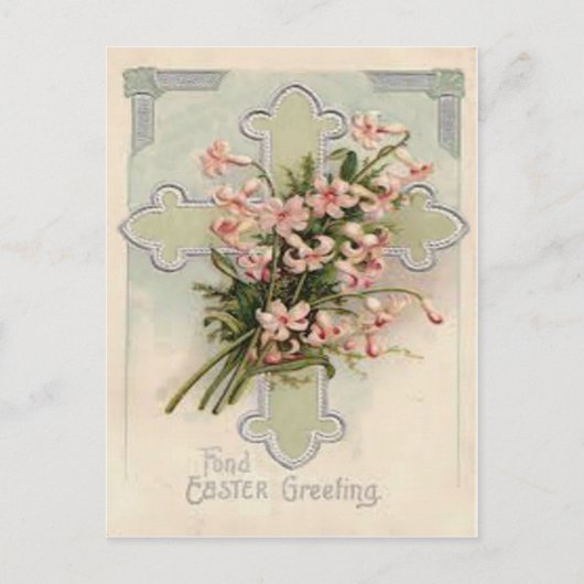 Christelijk Kruis Roze Madeliefje Briefkaart (Voorkant)