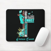 Christelijk Kruis Turquoise Lint Overlevende Strij Muismat (Met muis)