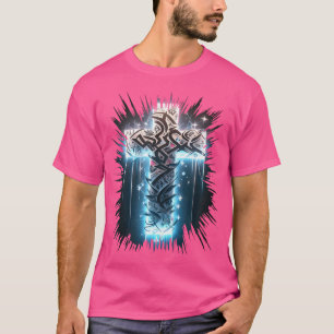 Christelijk Kruis van Christus Graffiti Punk kunst T-shirt