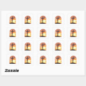 Christelijk Kruis Vierkante Sticker (Vel)