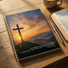 Christelijk Kruis Zonsopgang Schrift Notitieboek