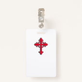 Christelijk kruisje badge (Achterkant met clip)