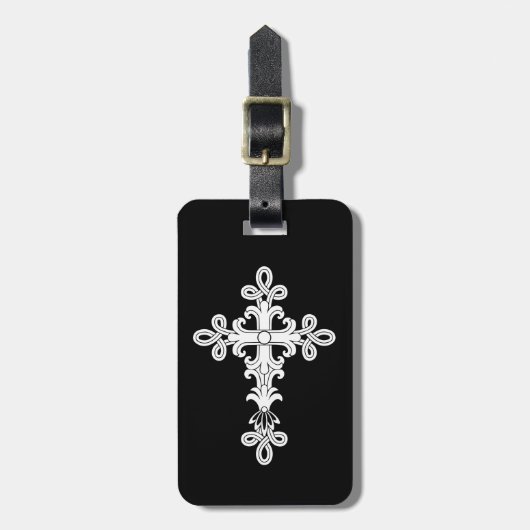 Christelijk kruisje bagagelabel (Voorkant verticaal)