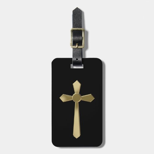 Christelijk kruisje bagagelabel (Voorkant verticaal)