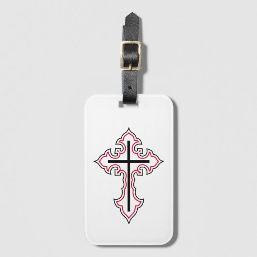 Christelijk kruisje bagagelabel (Voorkant (verticaal))