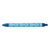 Christelijk kruisje blauwe inkt pen (Voorkant)