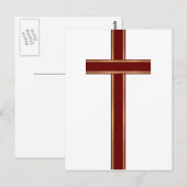Christelijk kruisje briefkaart (Voorkant / Achterkant)