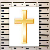Christelijk kruisje briefkaart