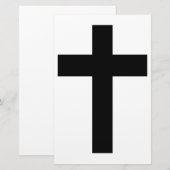 Christelijk kruisje briefpapier (Voorkant / Achterkant)