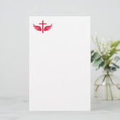 Christelijk kruisje briefpapier (Staand voorkant)