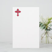 Christelijk kruisje briefpapier (Staand voorkant)