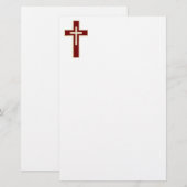 Christelijk kruisje briefpapier (Voorkant / Achterkant)