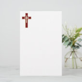 Christelijk kruisje briefpapier (Staand voorkant)