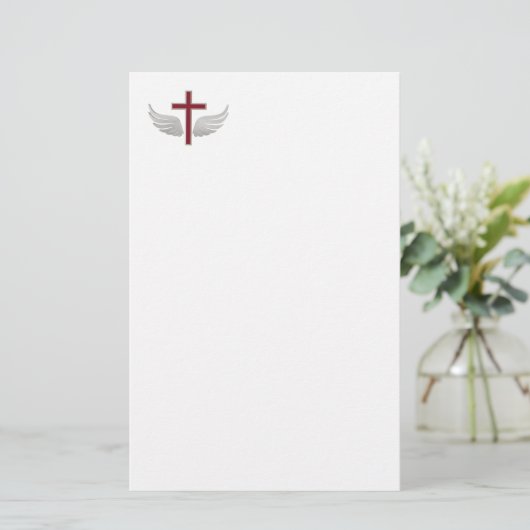 Christelijk kruisje briefpapier (Staand voorkant)