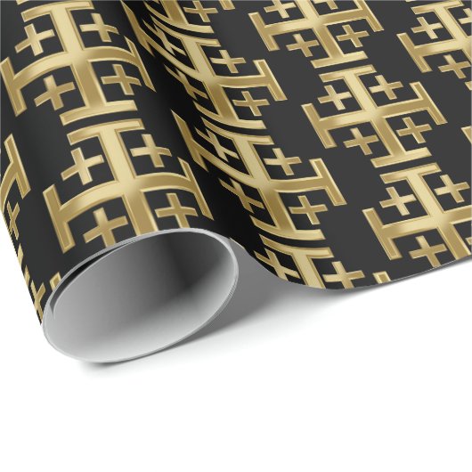 Christelijk kruisje cadeaupapier (Rol Hoek)