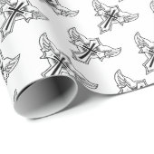 Christelijk kruisje cadeaupapier (Rol Hoek)