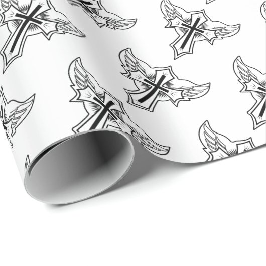 Christelijk kruisje cadeaupapier (Rol Hoek)