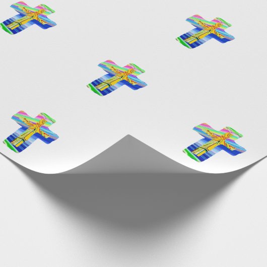 Christelijk kruisje cadeaupapier (Hoek)