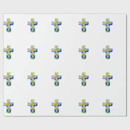 Christelijk kruisje cadeaupapier