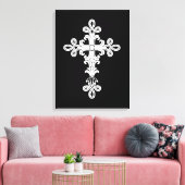 Christelijk kruisje canvas afdruk (Insitu (Woonkamer))
