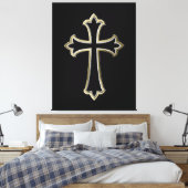 Christelijk kruisje canvas afdruk (Insitu (Slaapkamer))