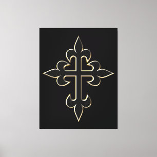 Christelijk kruisje canvas afdruk