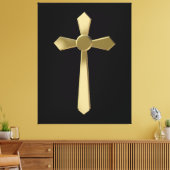 Christelijk kruisje canvas afdruk (Insitu (Woonkamer))