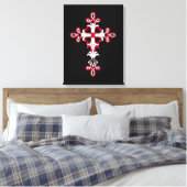 Christelijk kruisje canvas afdruk (Insitu (Slaapkamer))