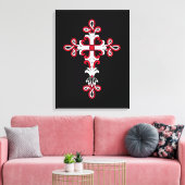 Christelijk kruisje canvas afdruk (Insitu (Woonkamer))